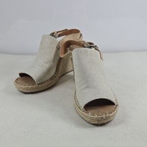 Toms Elegant Cream Wedge Sandals